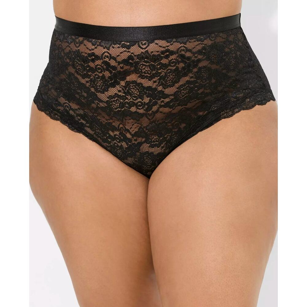 Torrid Lace High-Rise HR Cheeky Panty Rich Black plus size sz 6 6x NEW NWT